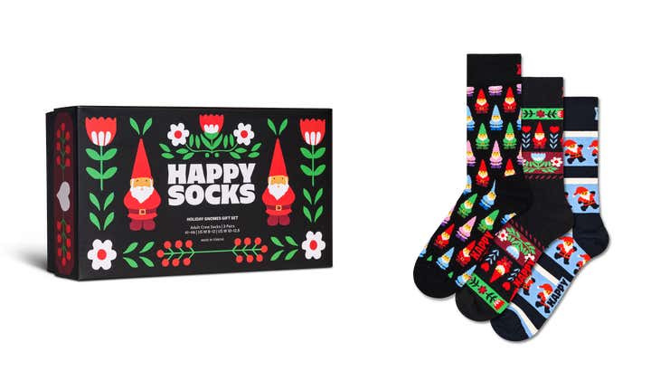 3-Pack Holiday Gnomes Socks Gift Set