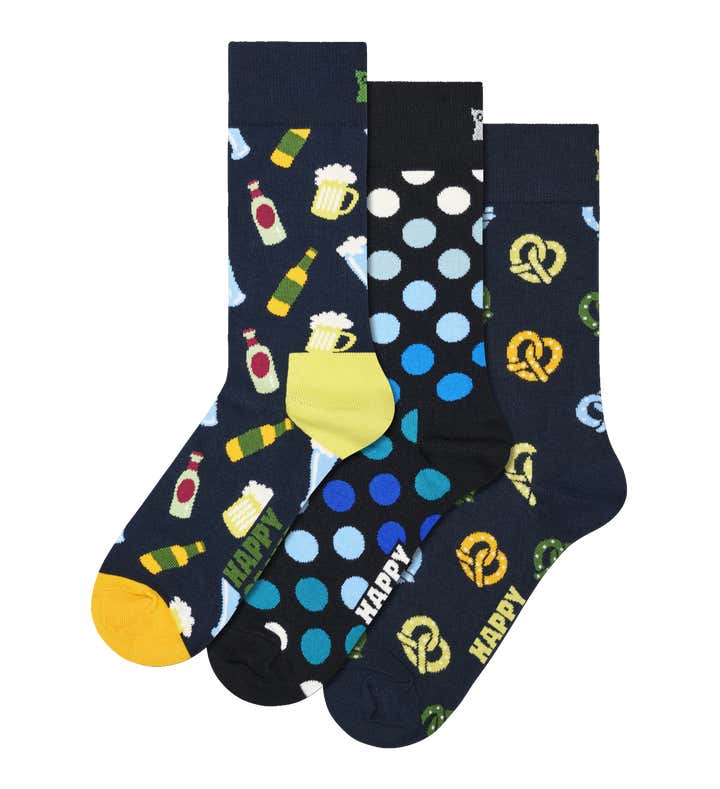 3-Pack Beer & Pretzel Socks