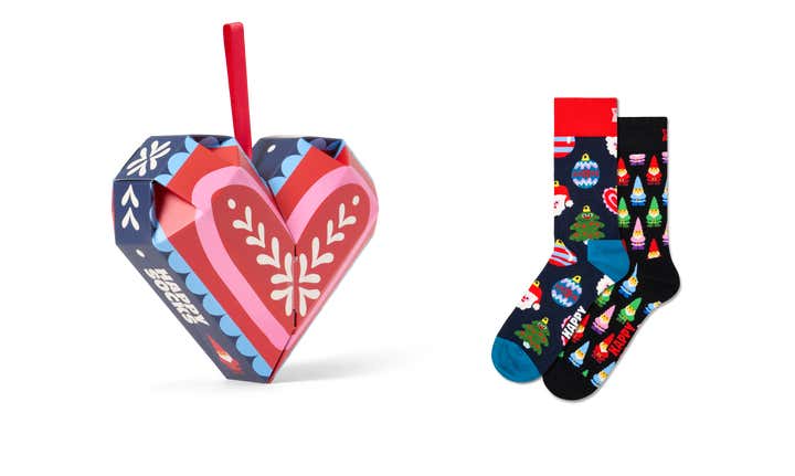 2-Pack Holiday Heart Socks Gift Set