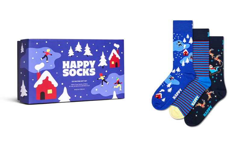 3-Pack Holiday Navy Socks Gift Set
