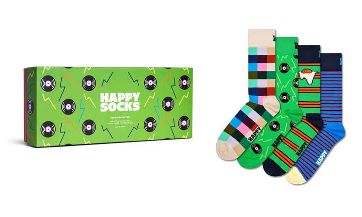 4-Pack Record Socks Gift Set