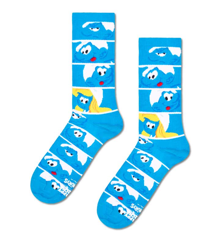 The Smurfs Smurf Faces Sock