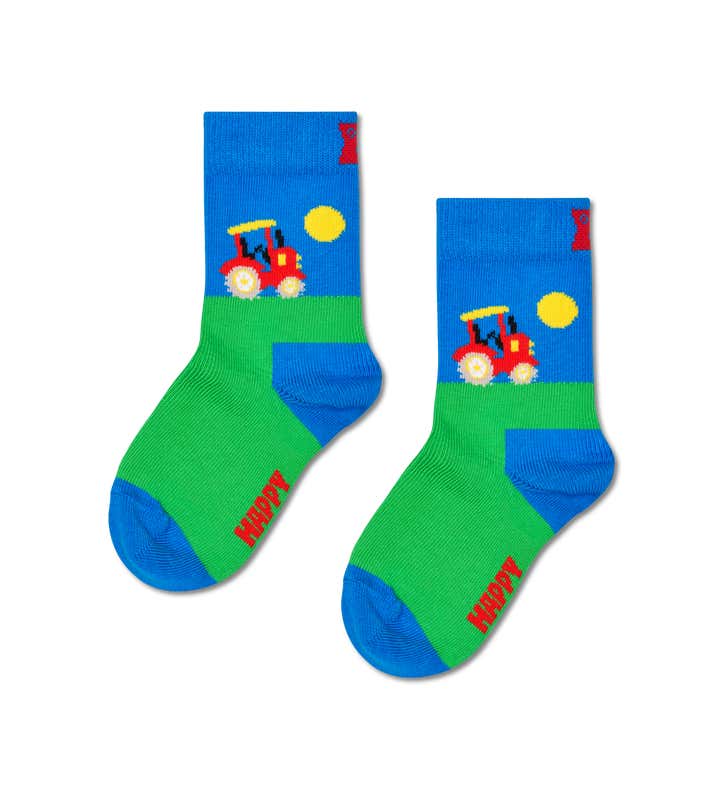 Kids Tractor On The Hill Sock