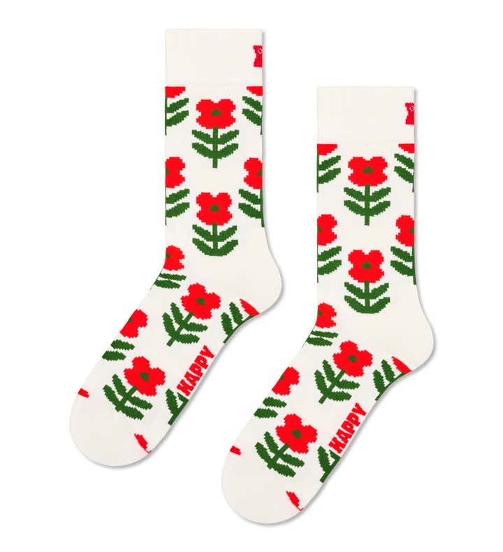 Pixel Flower Sock