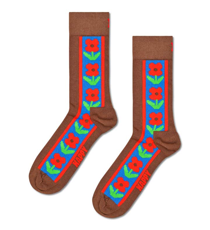 Vertical Flowers Sock