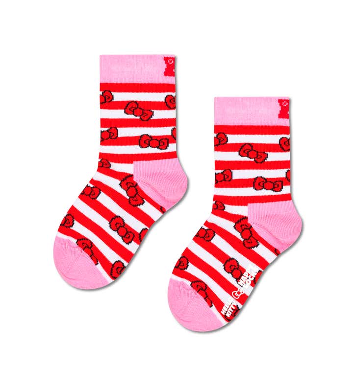 Kids Hello Kitty Stripes & Bows Sock