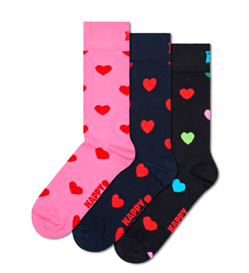 3-Pack Heart Socks