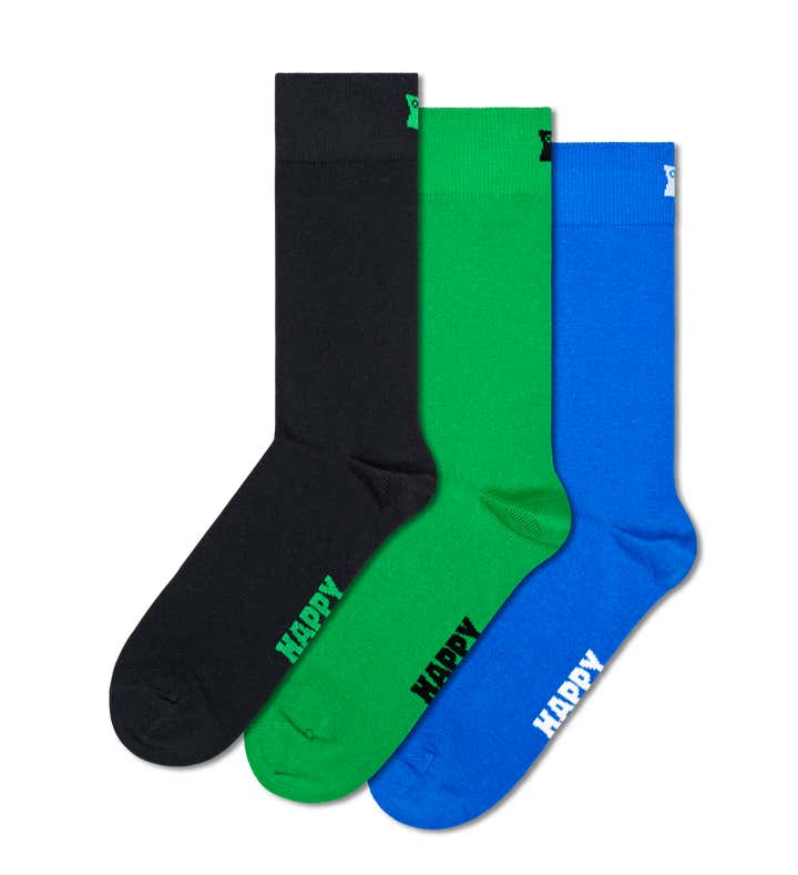 3-Pack Solid Socks