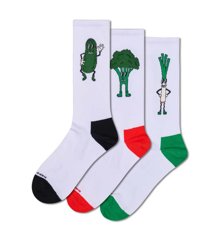3-Pack Vegetable Sneaker Socks