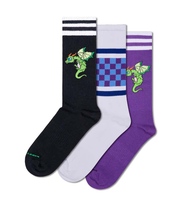 3-Pack Dragon Sneaker Socks