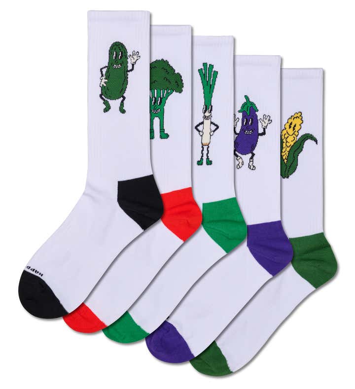 5-Pack Vegetable Sneaker Socks