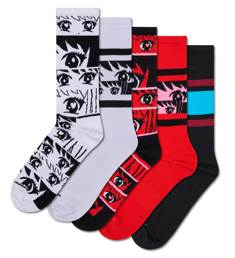 5-Pack Anime Sneaker Socks