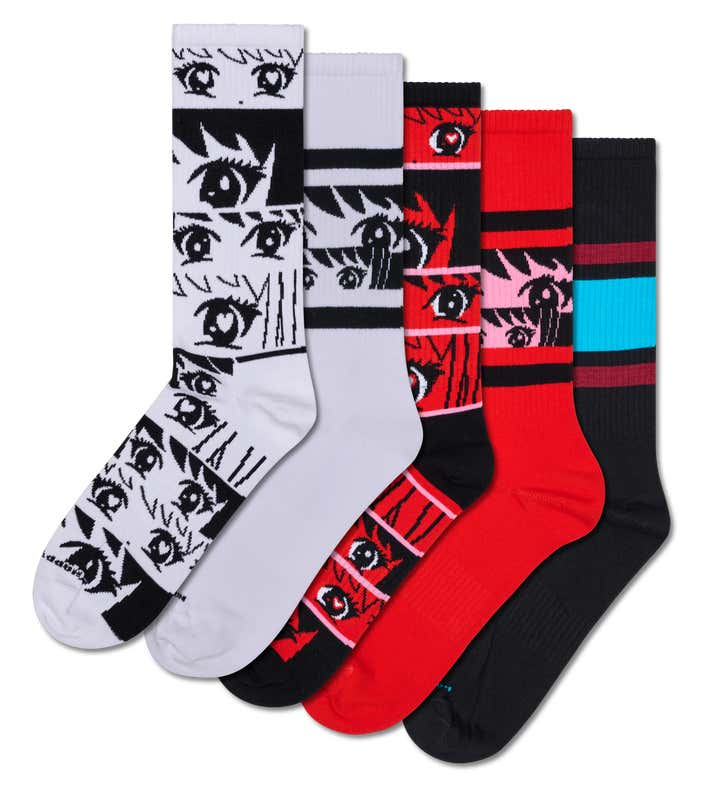 5-Pack Anime Sneaker Socks