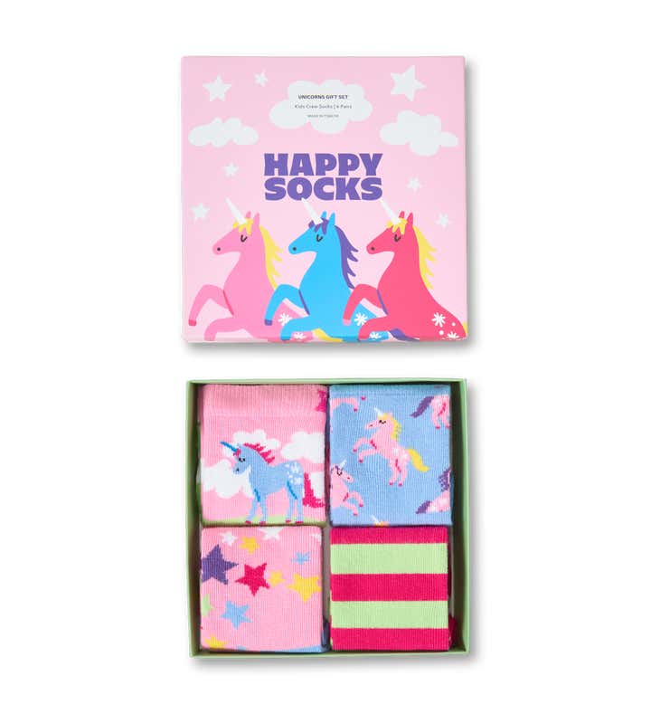 Kids 4-Pack Unicorns Socks Gift Set