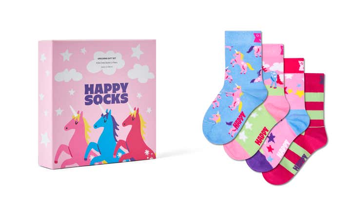 Kids 4-Pack Unicorns Socks Gift Set