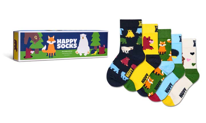 Kids 5-Pack Wild Animals Socks Gift Set