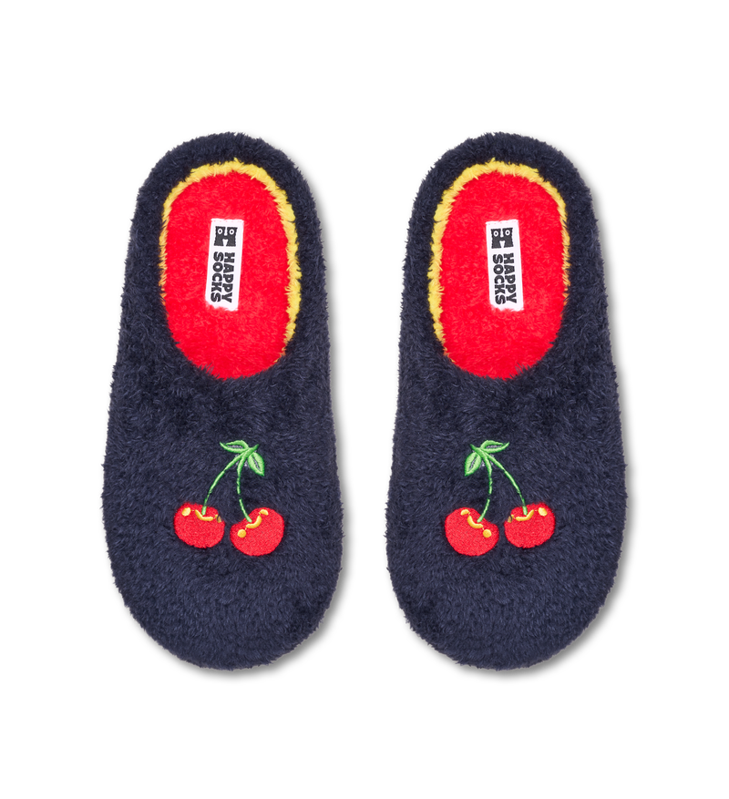 Navy Cherry slipper