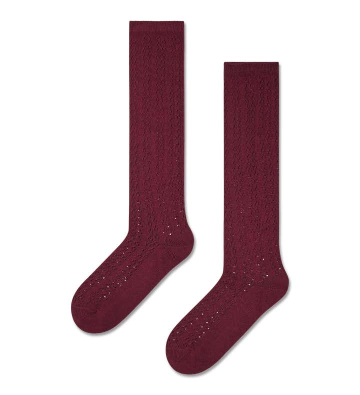 Pointelle Dot Knee High Sock