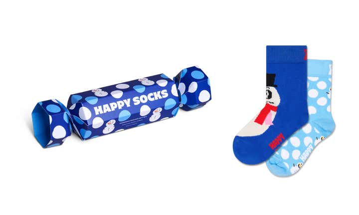 Kids 2-Pack Snowman Cracker Socks Gift Set