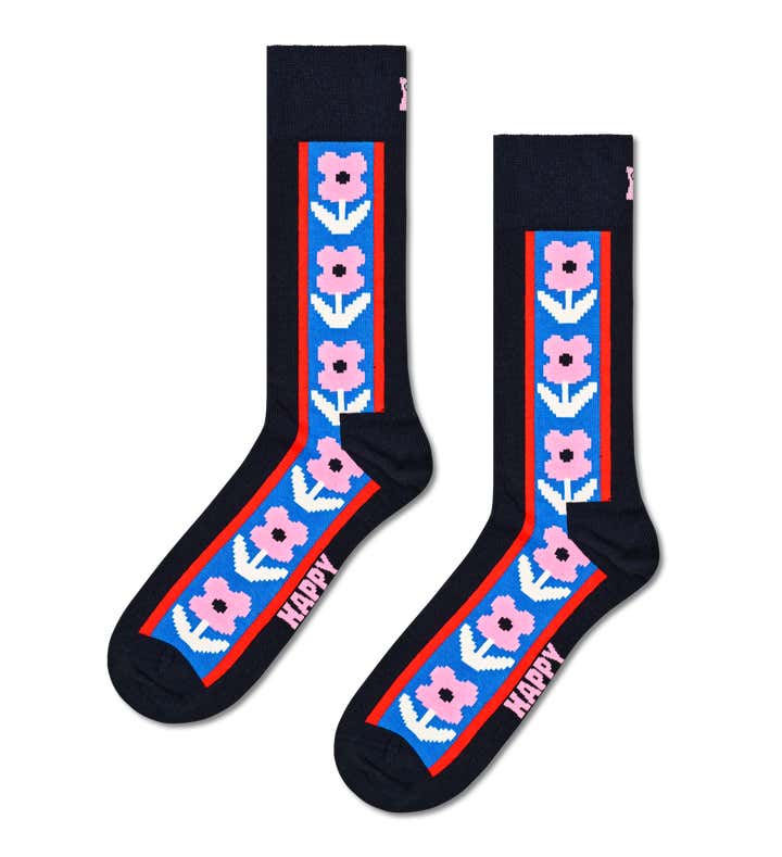 Vertical Flowers Sock