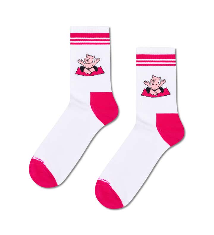 Yoga Pig Sneaker Sock