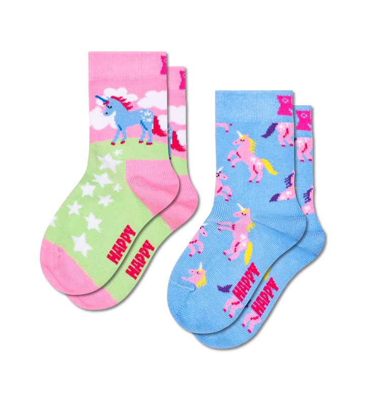 Kids 2-Pack Unicorn Socks