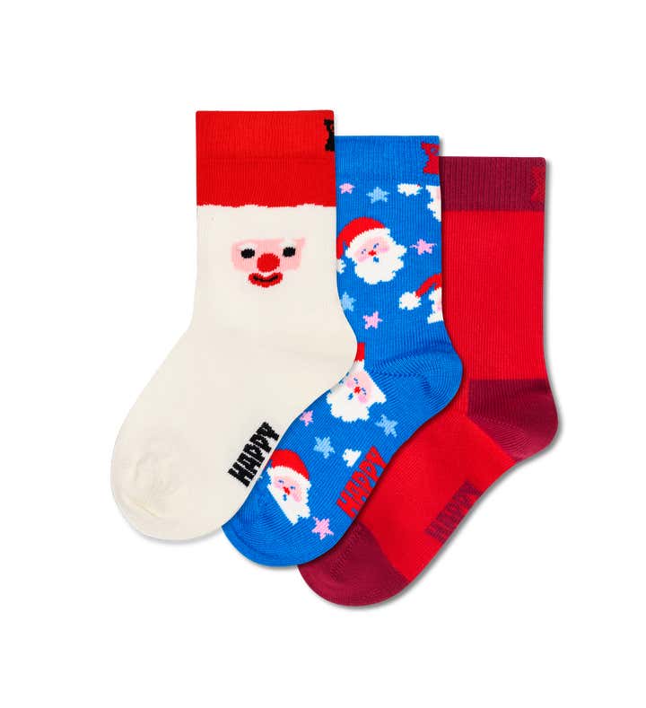 Kids 3-Pack Santa Socks