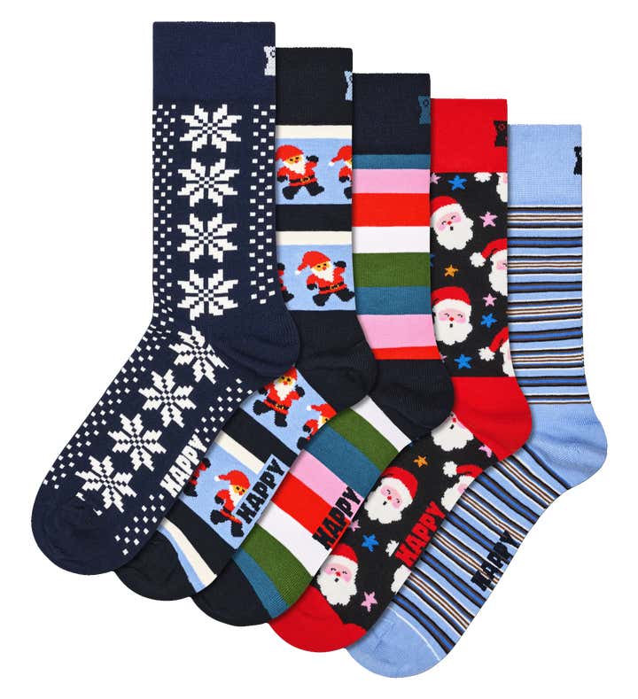 5-Pack Santa Socks
