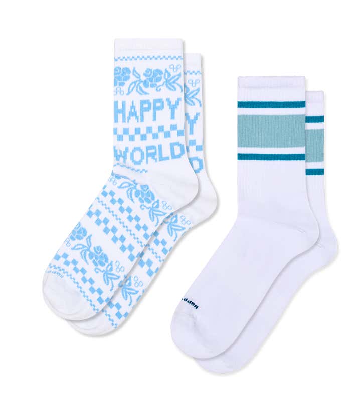 2-Pack Happy World Sneaker Socks