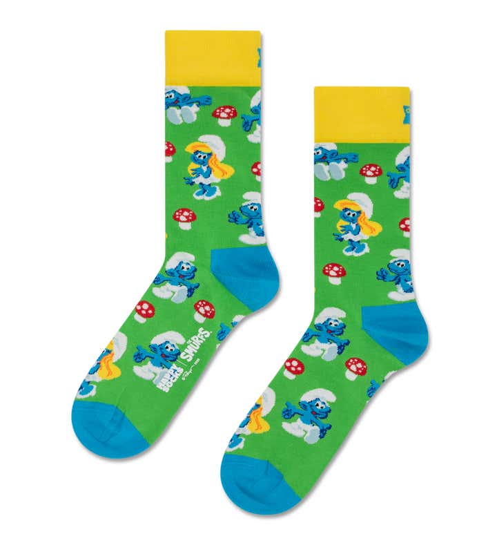 The Smurfs Mushroom Field Sock