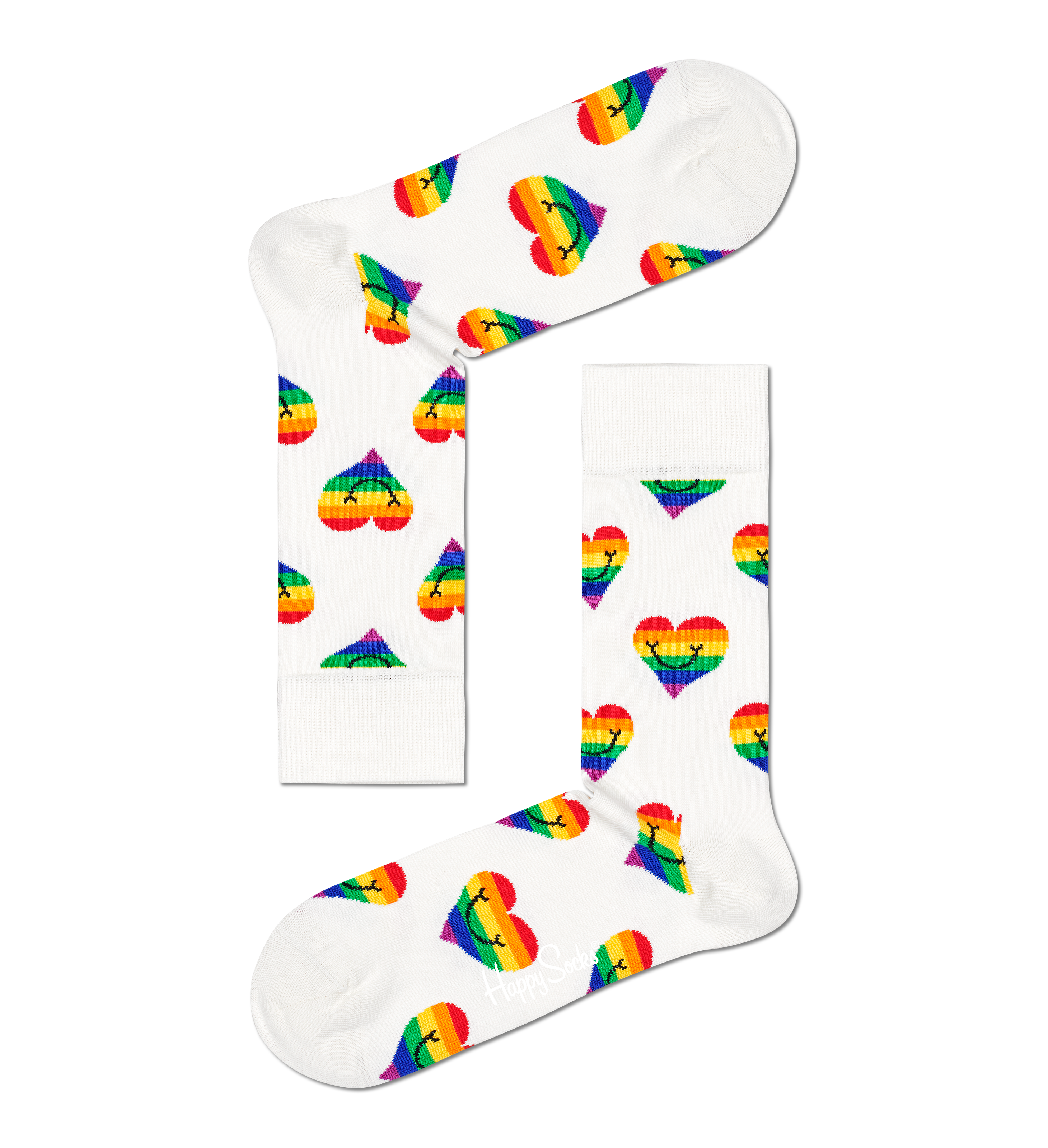 White Sock: Pride Heart | Happy Socks