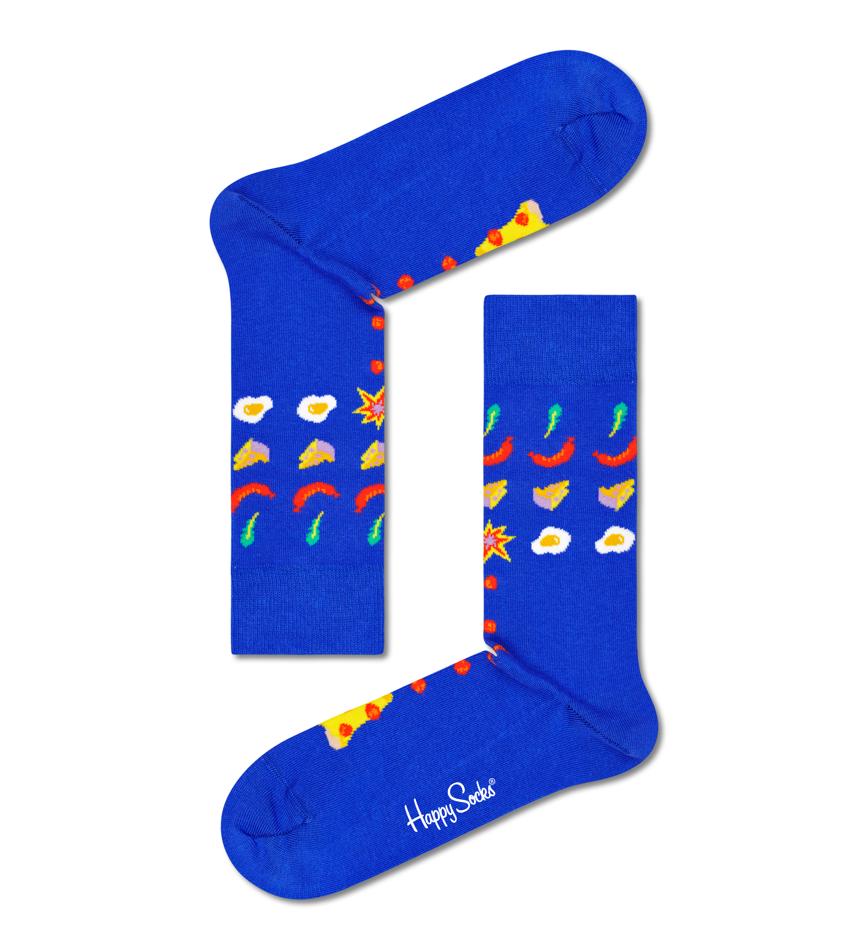 Pizza Invaders Sock, Blue | Happy Socks