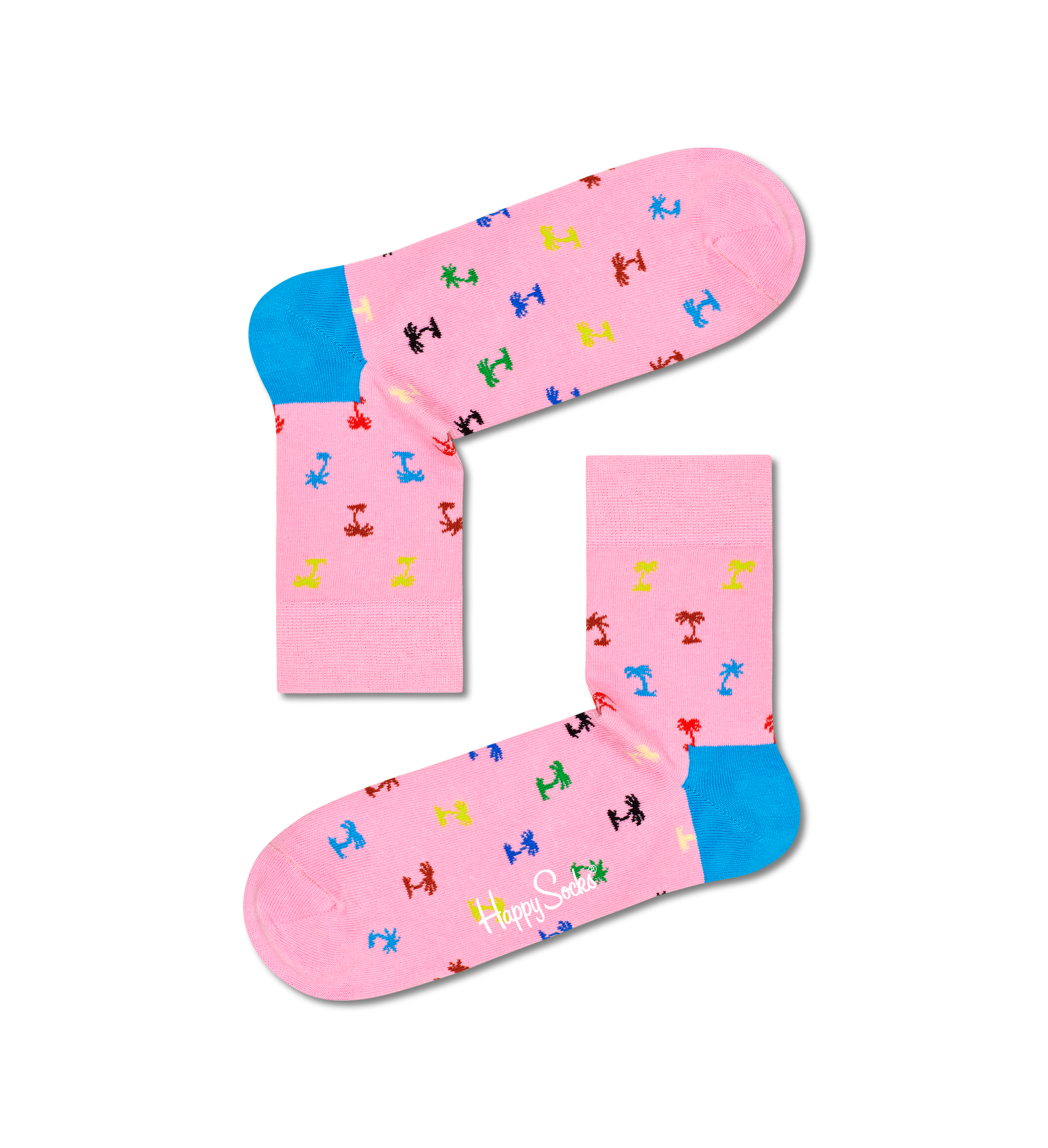 Pink Palm 1/2 Crew Sock | Happy Socks