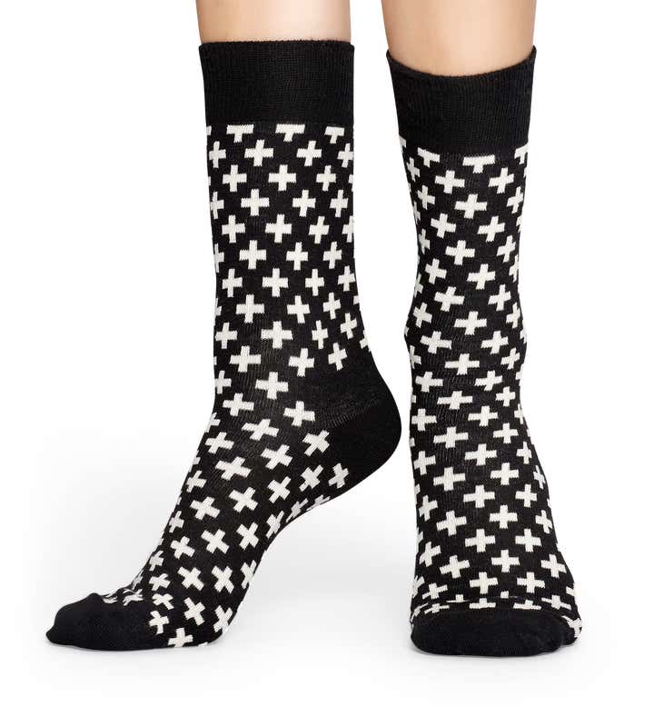 Black Socks: Plus Pattern | Happy Socks US