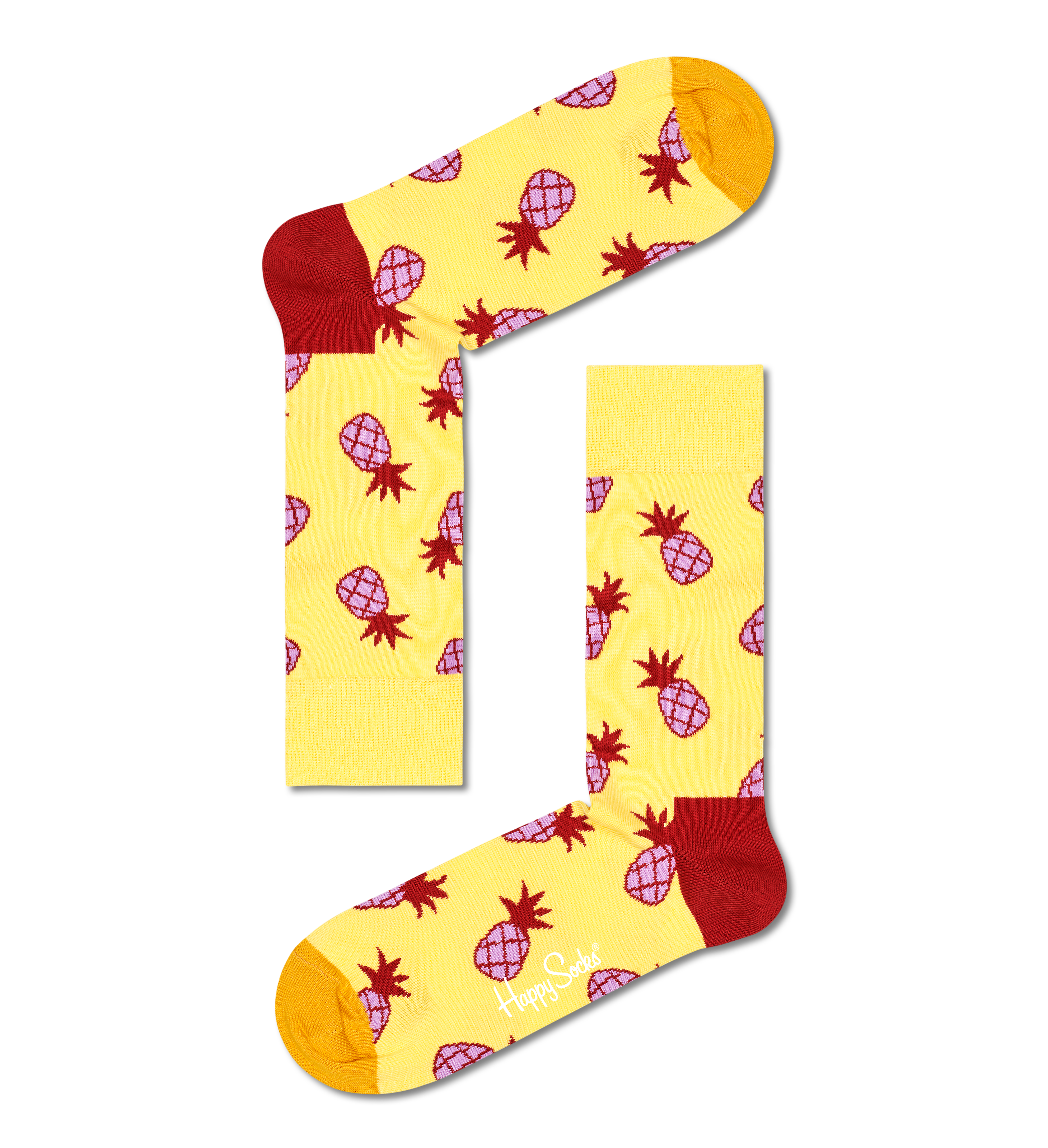 Yellow Pineapple Crew Sock | Happy Socks