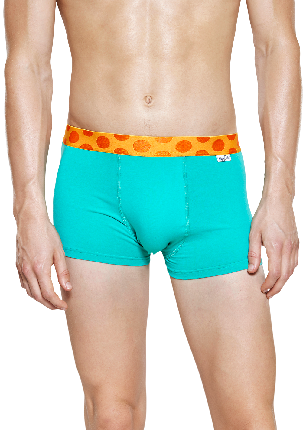 Turquoise Men's underwear: Pop Color Trunk | Happy Socks