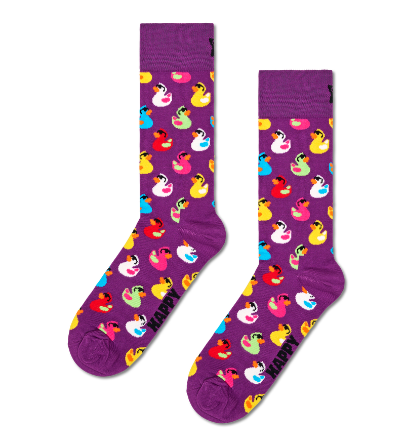 Patterned Purple Socks: Rubber Duck | Happy Socks
