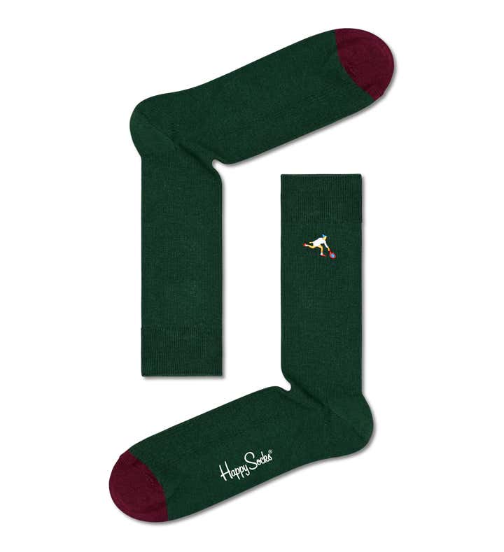 Ribbed Embroidery Game Set Sock