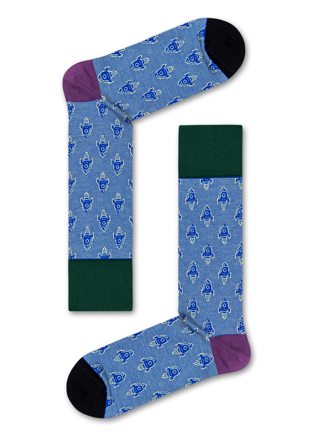Rocket Socks, Blue - Dressed | Happy Socks