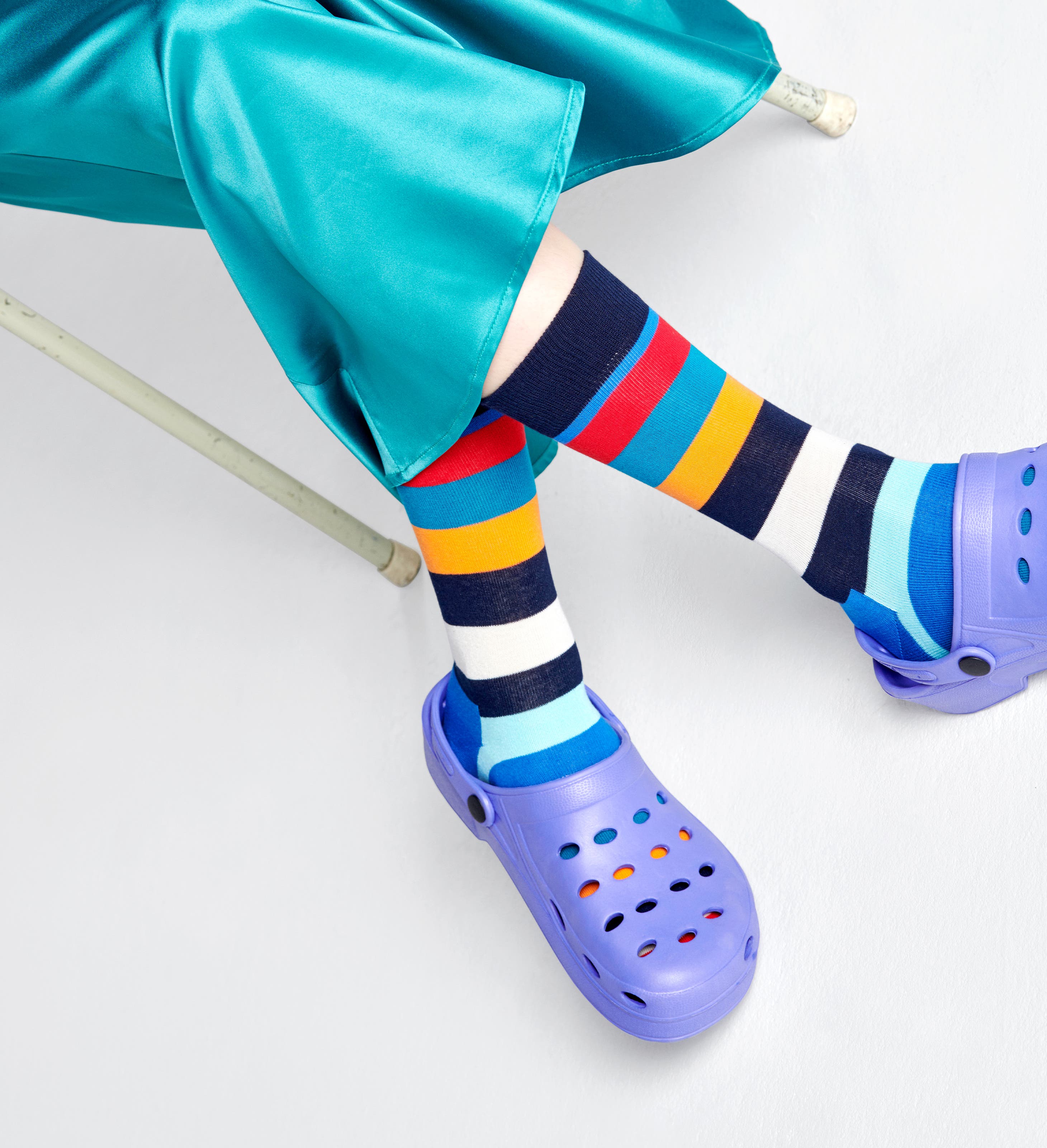 7-9 ans EU Multicolore Happy Socks Mixte enfant Stripe Calcetines 