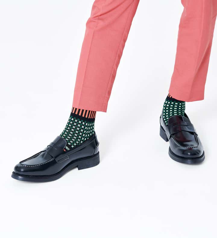 Dressed Stripes & Squares Sock 3