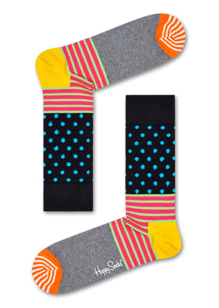 White Sock: Half/half Big Dot | Happy Socks US