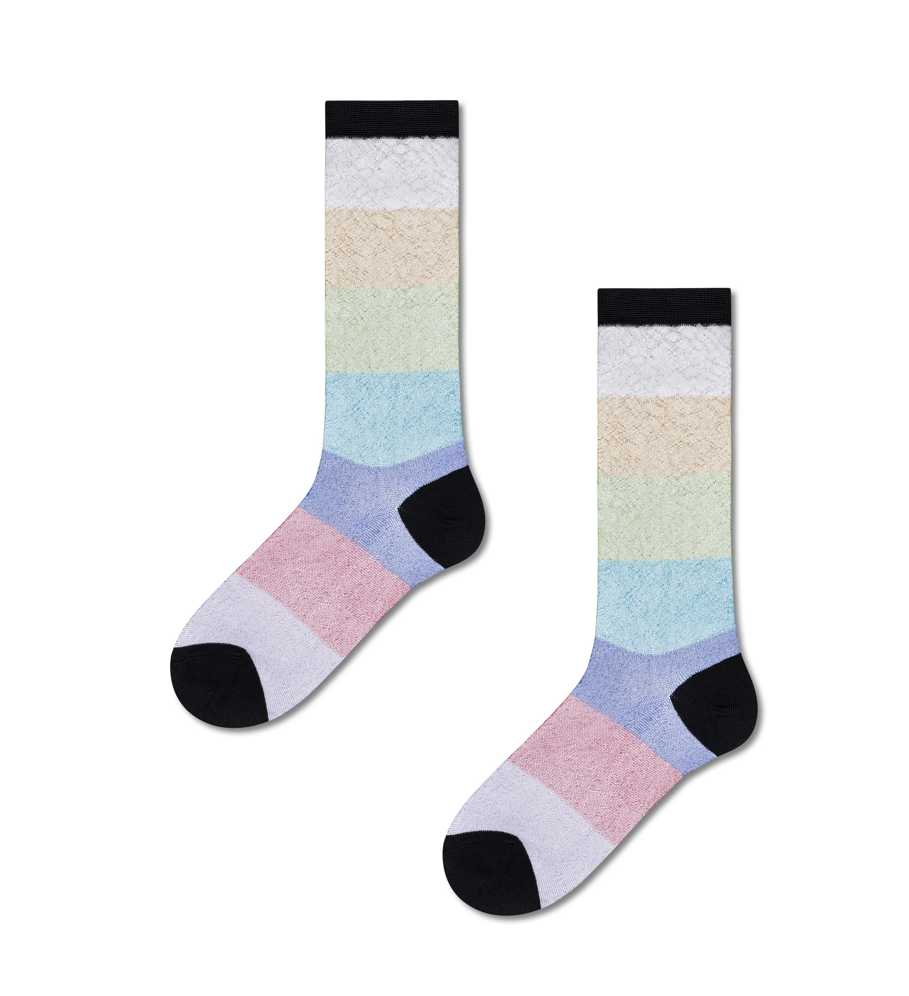 Blanca Mid-High Sock, Black | Happy Socks