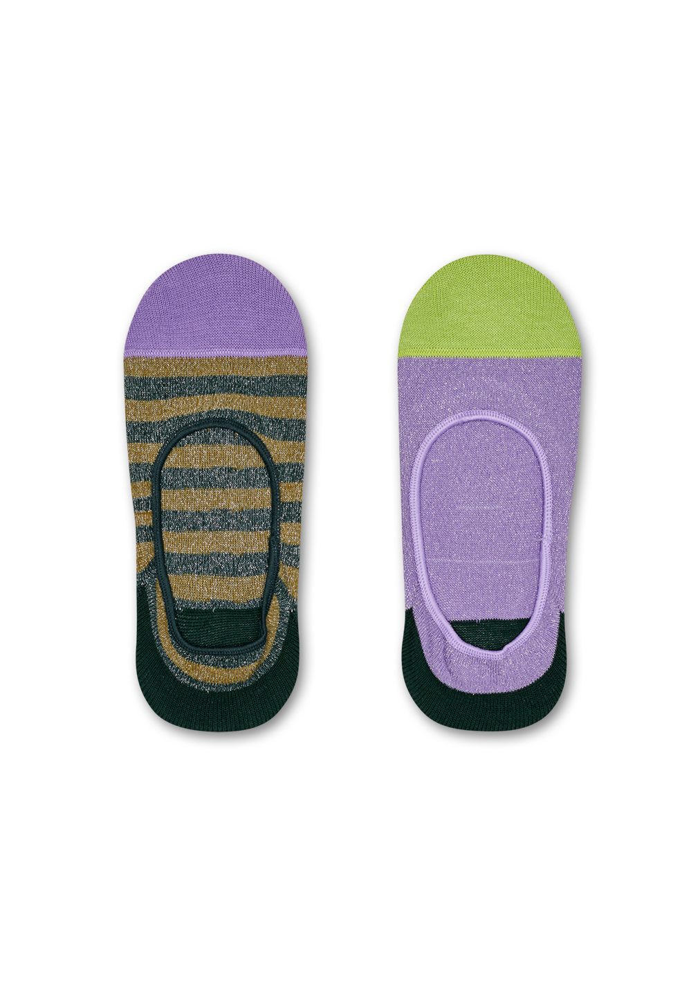2-Pack Claudia Invisible Socks, Purple - Hysteria | Happy Socks