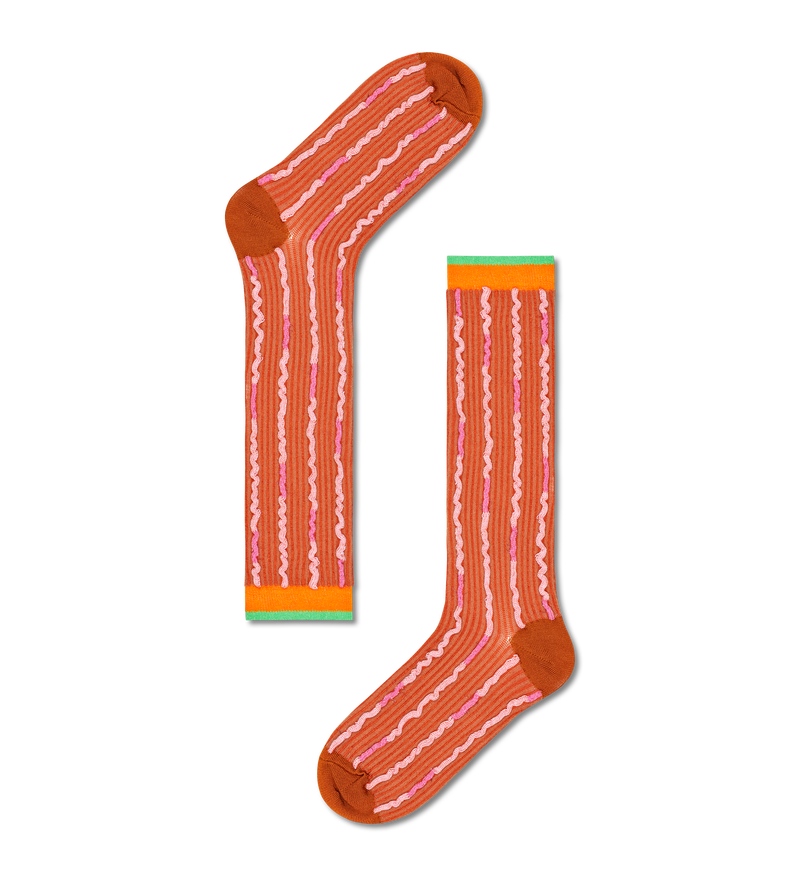 Light Brown Eliza Mid High Calf Sock