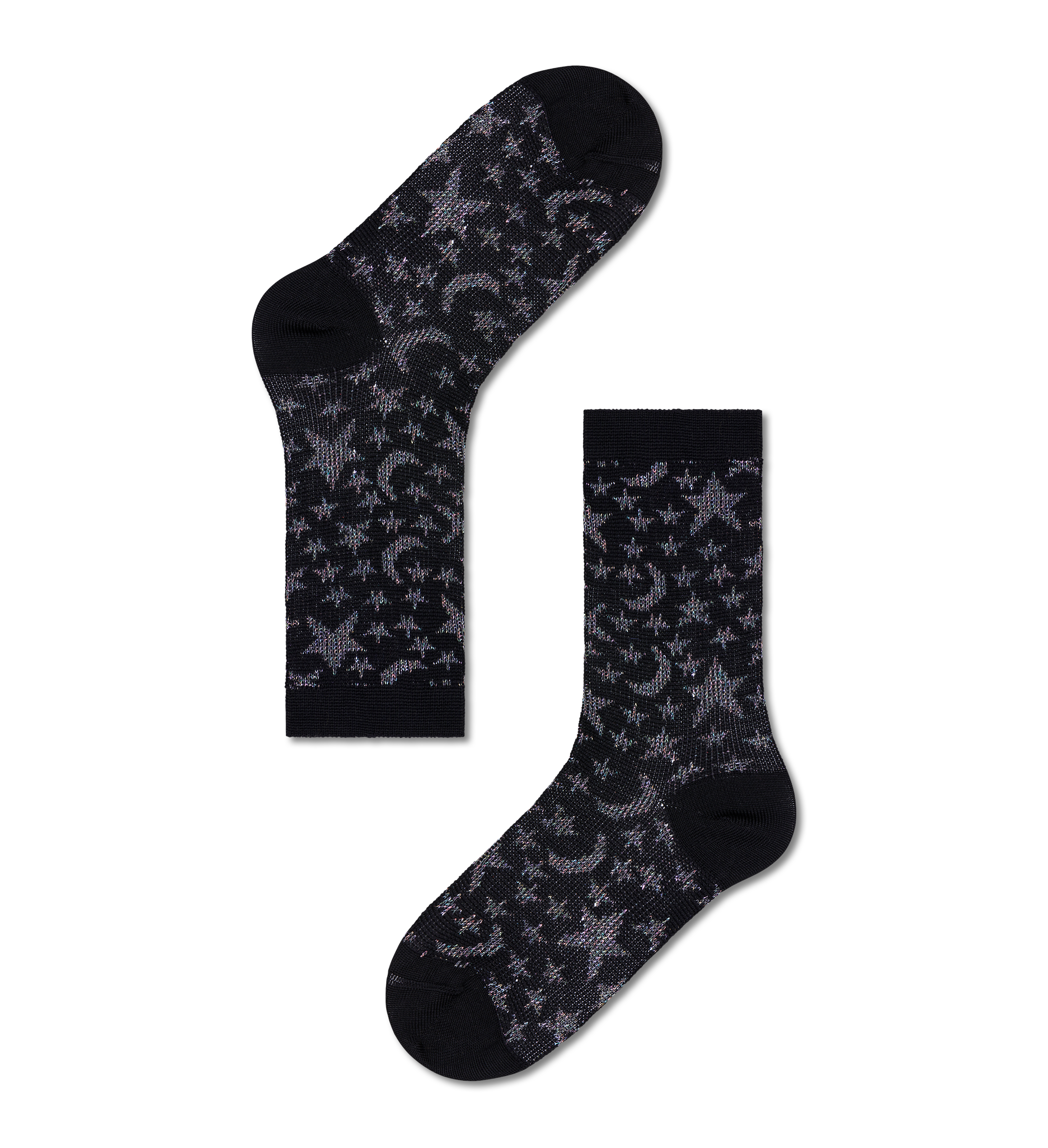 Black Leah Crew Sock | Happy Socks