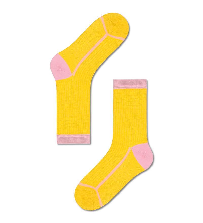 Yellow Liv Crew Sock | Hysteria