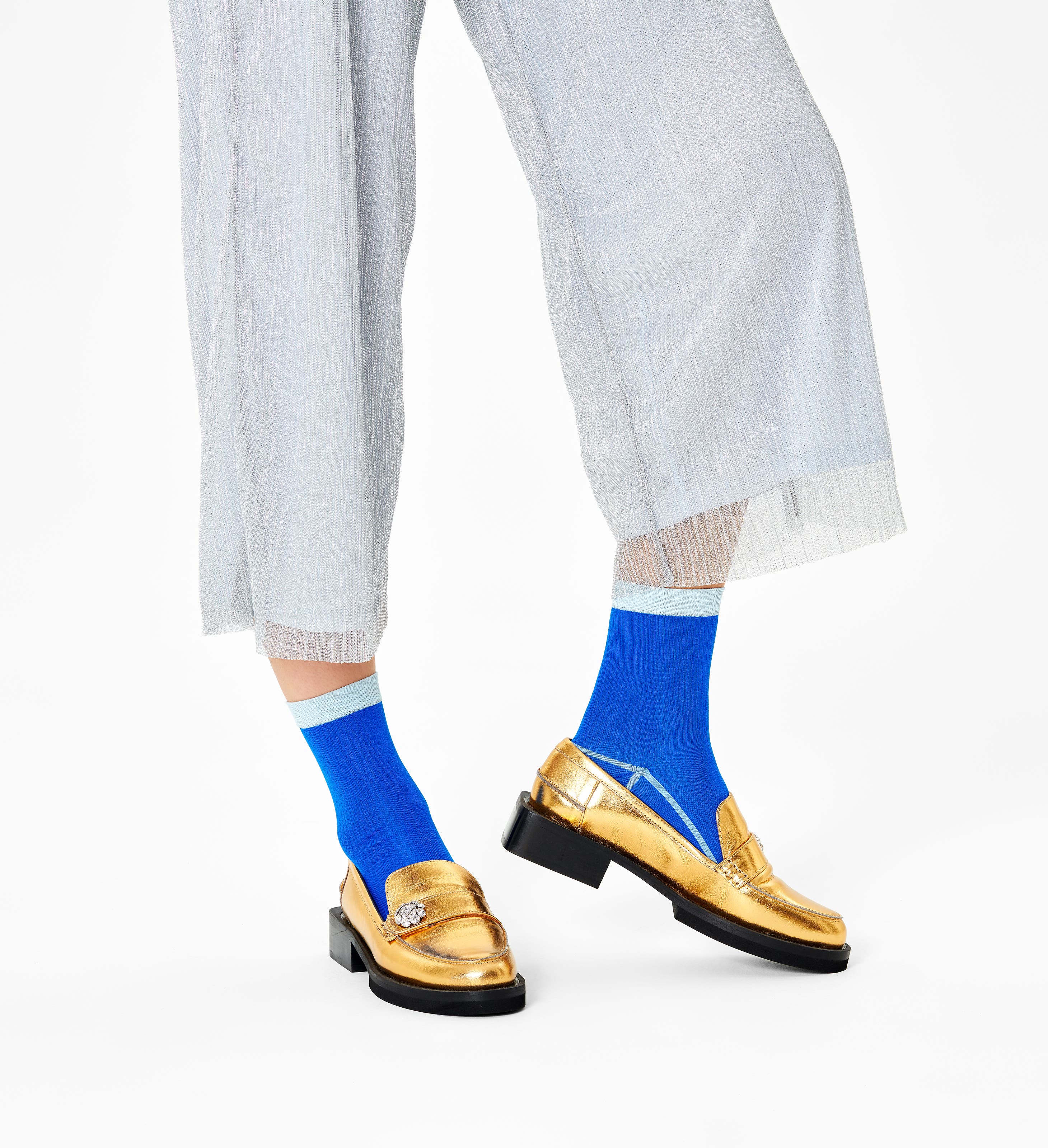 Blue Future Unknown 3/4 Crew Sock | Fun Space Socks | Happy