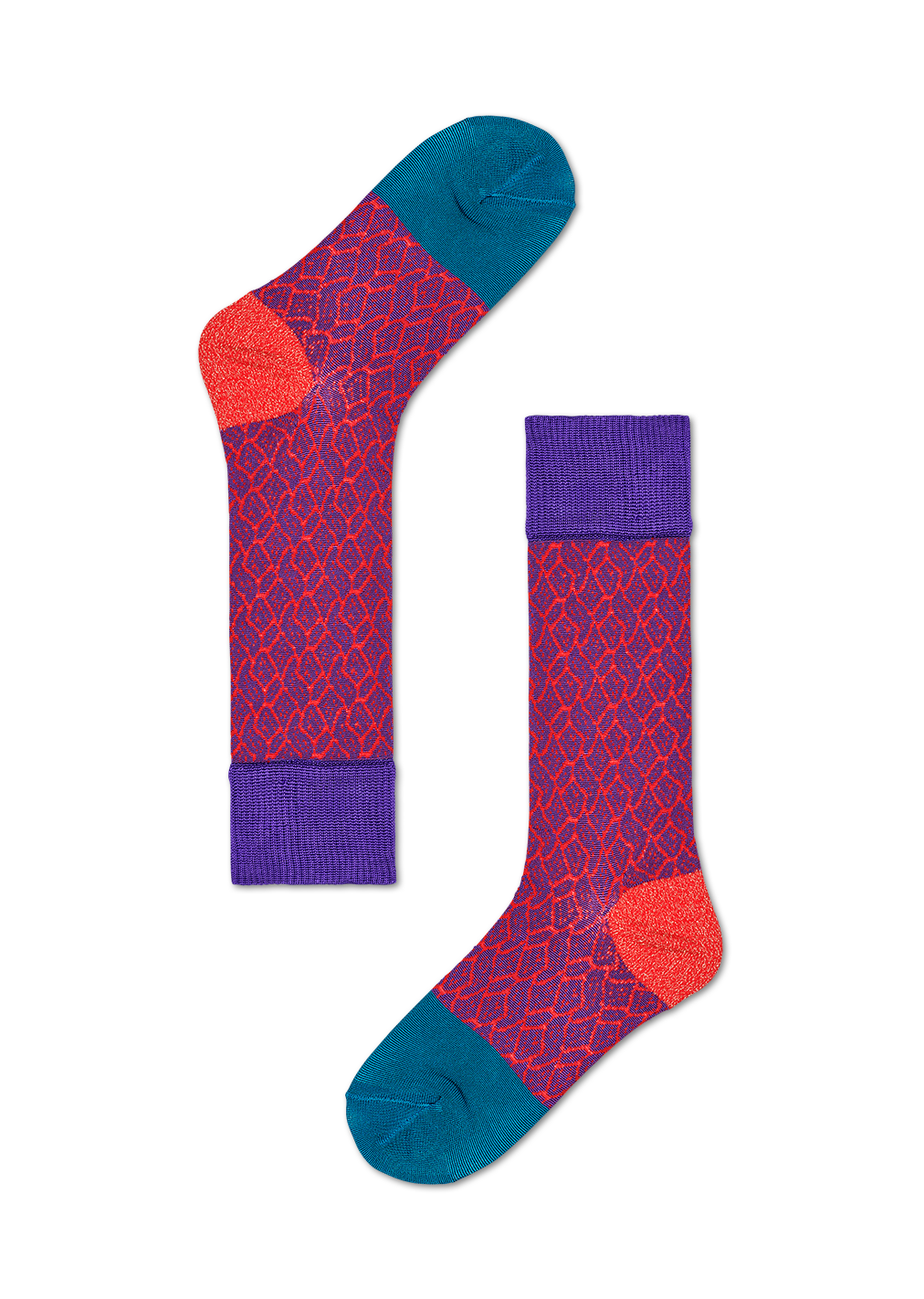 Lucia Mid High Sock, Red | Hysteria | Happy Socks