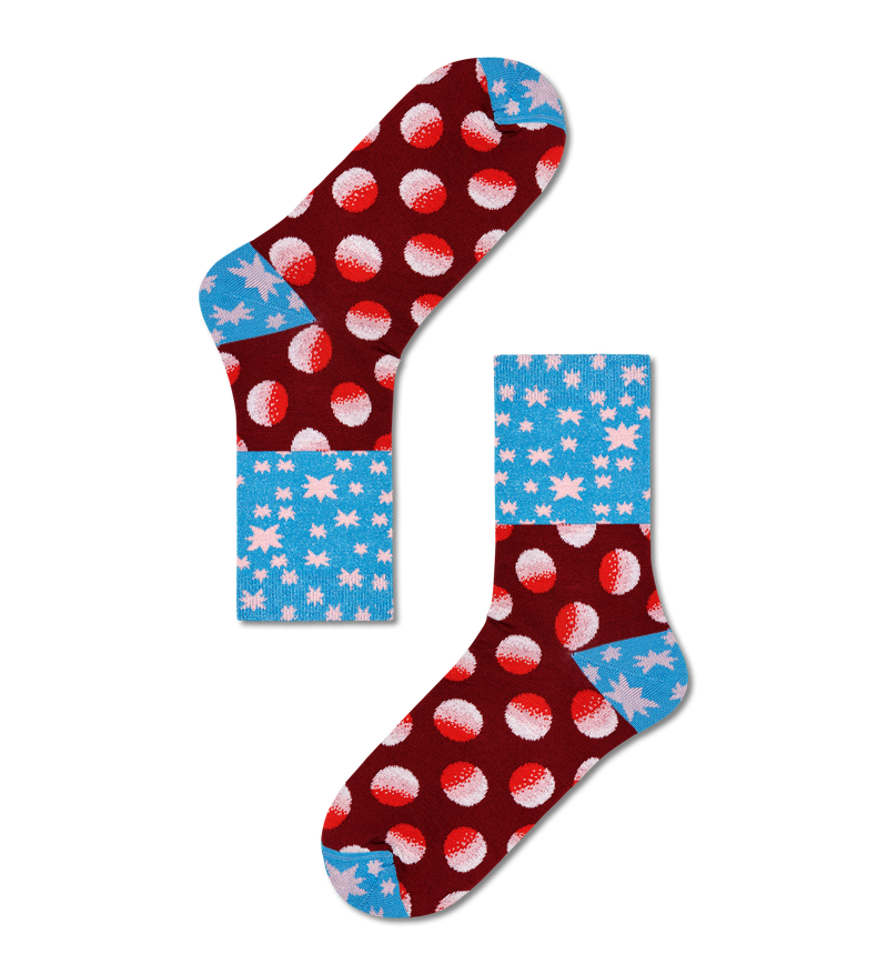 Dark Red Viktoria Crew Sock | Fashionable Novelty Socks